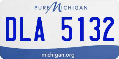 MI license plate DLA5132