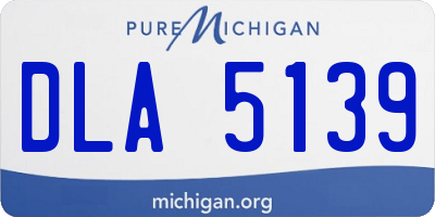 MI license plate DLA5139