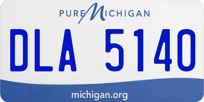 MI license plate DLA5140