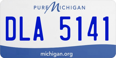 MI license plate DLA5141