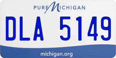 MI license plate DLA5149