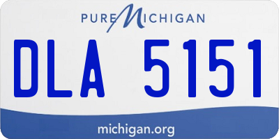 MI license plate DLA5151