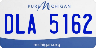 MI license plate DLA5162