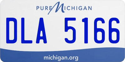 MI license plate DLA5166