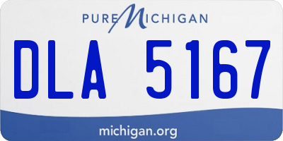 MI license plate DLA5167
