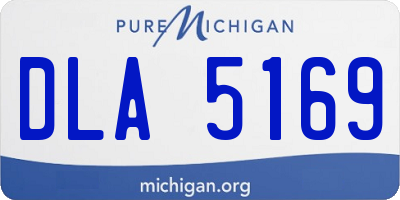 MI license plate DLA5169