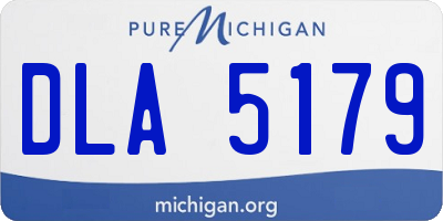 MI license plate DLA5179