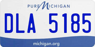 MI license plate DLA5185