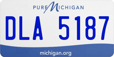 MI license plate DLA5187