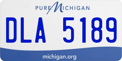 MI license plate DLA5189