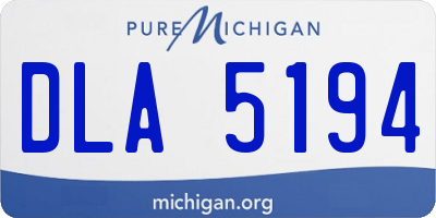 MI license plate DLA5194