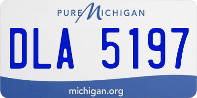MI license plate DLA5197