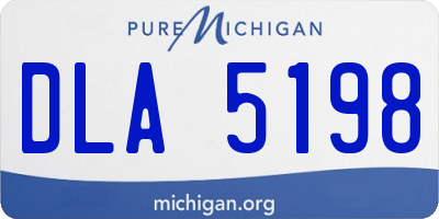 MI license plate DLA5198