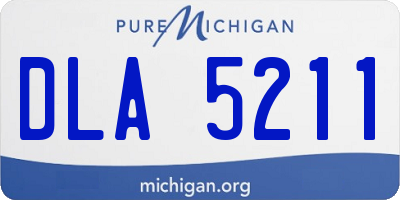MI license plate DLA5211