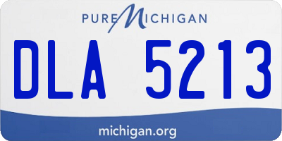 MI license plate DLA5213