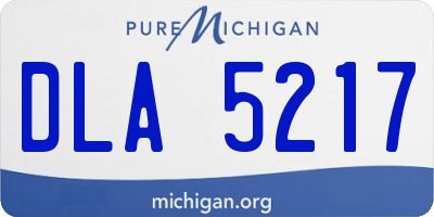 MI license plate DLA5217