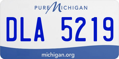 MI license plate DLA5219