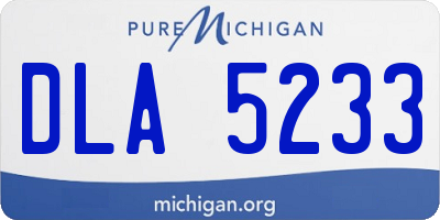 MI license plate DLA5233