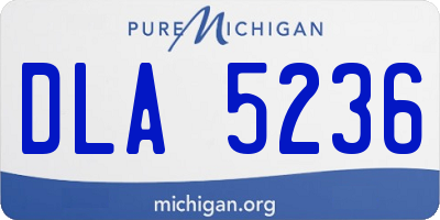 MI license plate DLA5236
