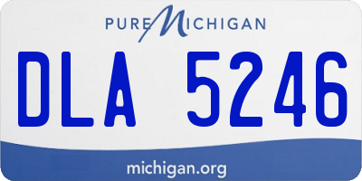 MI license plate DLA5246