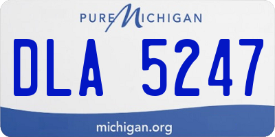 MI license plate DLA5247