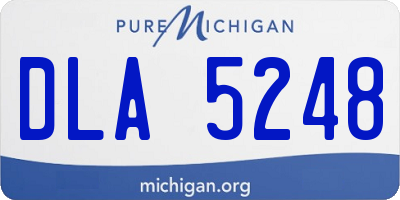 MI license plate DLA5248