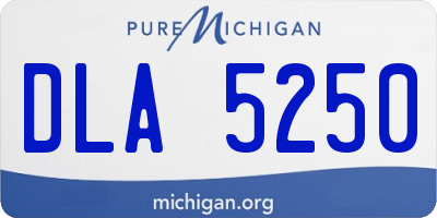 MI license plate DLA5250