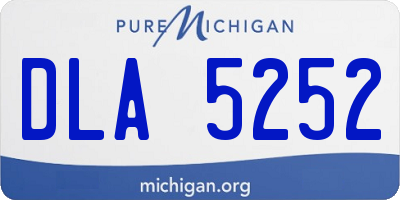 MI license plate DLA5252