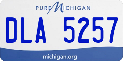 MI license plate DLA5257