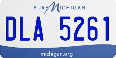 MI license plate DLA5261