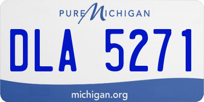 MI license plate DLA5271
