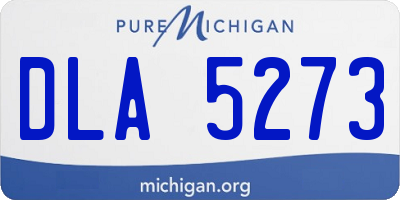 MI license plate DLA5273