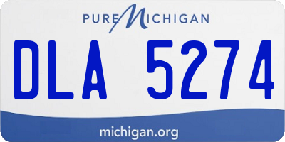 MI license plate DLA5274