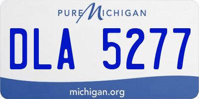 MI license plate DLA5277