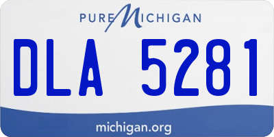 MI license plate DLA5281