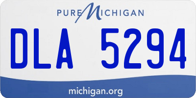 MI license plate DLA5294