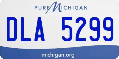 MI license plate DLA5299