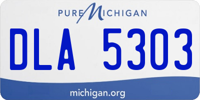 MI license plate DLA5303