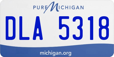 MI license plate DLA5318