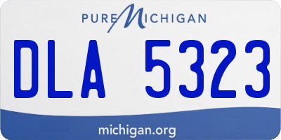 MI license plate DLA5323