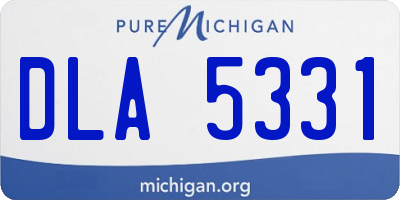 MI license plate DLA5331