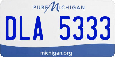 MI license plate DLA5333