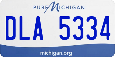 MI license plate DLA5334