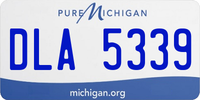 MI license plate DLA5339