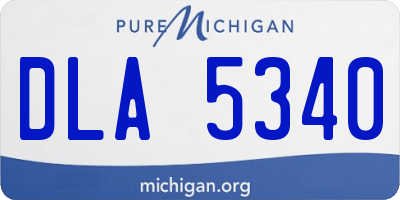 MI license plate DLA5340