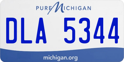 MI license plate DLA5344