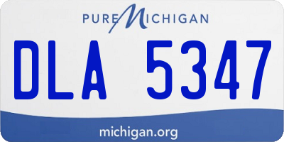 MI license plate DLA5347