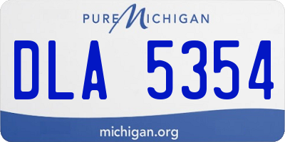 MI license plate DLA5354