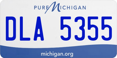 MI license plate DLA5355