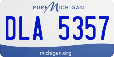 MI license plate DLA5357
